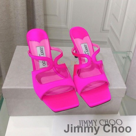 Jimmy Choo Anise 85 Heeled Slides Women Satin Rose