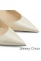 Jimmy Choo Bing 100 Mules Women Patent Leather With Crystal Strap Beige