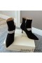 Jimmy Choo Kaza 85 Ankle Booties Women Suede With Crystal Strap Black