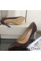 Jimmy Choo Love 100 Pumps Women Crocodile Embossed Leather Coffee