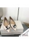 Jimmy Choo Love Flats Women Leather With JC Emblem Beige