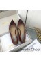 Jimmy Choo Love Flats Women Leather With JC Emblem Burgundy