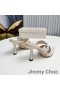 Jimmy Choo Magie 85 Mules Women Nappa Leather With C-Buckle Beige