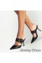 Jimmy Choo Magie 85 Mules Women Nappa Leather With C-Buckle Black