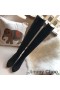Jimmy Choo Maine Knee Boots Women Suede With Crystal Embellished Heel Black