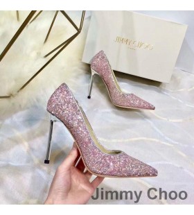 Jimmy Choo Love Pumps Women Glitter Degrade Fabric Pink