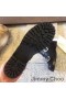 Jimmy Choo Hank Tornozelo Botas De Mulheres De Couro Com Fivela De Cristal Preto