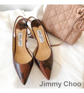 Jimmy Choo Fetto 65 Slingback Bombas De Mulheres De Couro De Cobra
