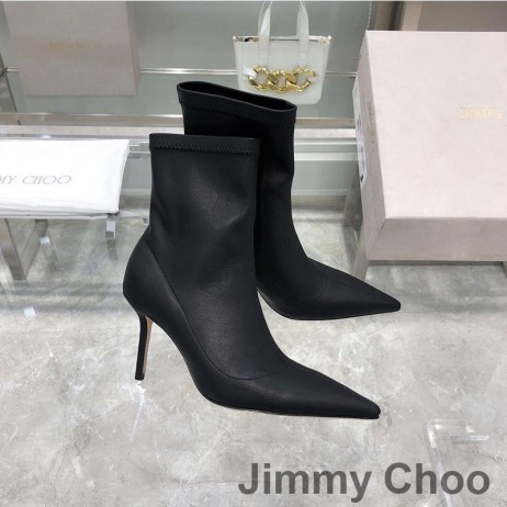 Jimmy Choo Beyla 85 Boka Zoknit Nők Borjú Bőr Fekete