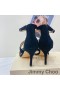 Jimmy Choo Aura 85 Szandál Női Velúr Gyöngyök, Valamint Kristályok Fekete