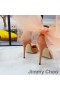 Jimmy Choo Averly 100 Pumps Women Suede With Oversized Mesh Bows Orange