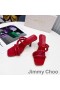 Jimmy Choo Diosa 85 Heeled Slides Women Leather With Braided Strap Burgundy