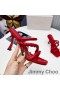 Jimmy Choo Diosa 85 Heeled Slides Women Leather With Braided Strap Burgundy