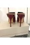 Jimmy Choo Lexx 100 Slingback Öszvérek Női Bőr Lánc Trim Bordó