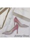 Jimmy Choo Love Pumps Women Glitter Degrade Fabric Silver/Pink