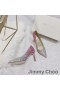 Jimmy Choo Love Pumps Women Glitter Degrade Fabric Silver/Pink