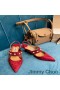 Jimmy Choo Ray 65 Slingback Szivattyúk Női Velúr Gyöngy Piros