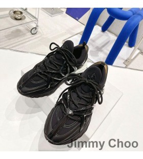 Jimmy Choo Kozmosz F Alacsony Top Cipők Unisex Bőr, Selyem, Fekete