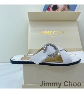 Jimmy Choo Honnan Szerezte Ezt Diák Nők Juh Bőr Kristályok Csat Fehér
