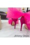 Jimmy Choo Averly 100 Caidéil Mná Suede Le Oversized Mogalra Bows Rose