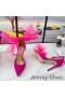 Jimmy Choo Averly 100 Caidéil Mná Suede Le Oversized Mogalra Bows Rose