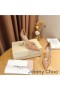 Jimmy Choo Bee 105 Caidéil Mná Suede Le Embellishment Criostail Bándearg