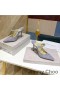 Jimmy Choo Bing Miúileanna Mná Suede Le Criostail Agus Pearl Strap Grey