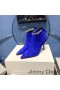 Jimmy Choo Blaize 85 Rúitín Booties Mban Suede Le Criostail Strap Gorm