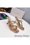 Jimmy Choo Diosa 85 Heeled Sleamhnáin Mná Leathar Le Braided Strap Rose Gold