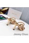 Jimmy Choo Diosa 85 Heeled Sleamhnáin Mná Leathar Le Braided Strap Rose Gold
