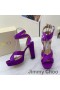 Jimmy Choo Gaia 115 Ardán Sandals Mná Satin Corcra