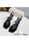 Jimmy Choo Indiya 85 Sandals Mná Leathar Nappa Le Crystal Hearts Black