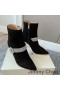Jimmy Choo Kaza 85 Rúitín Booties Mban Suede Le Criostail Strap Dubh