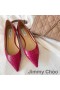Jimmy Choo Grá Árasáin Mná Crogall Cabhraithe Leathar Rose