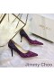 Jimmy Choo Grá Caidéil Mná Glitter Díghrádú Fabraic Corcra/Dubh