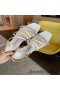 Jimmy Choo Meira Sandals Mná Leathar Nappa Le Duille Embellishment Criostail Bán