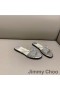 Jimmy Choo Minea Sleamhnáin Mná Glitter Fabraic Le Coirníní Silver Slabhra