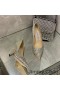 Jimmy Choo Romy Caidéil Mná Glitter Fabraic Grey/Silver