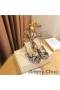 Jimmy Choo Sacaria 105 Sandals Mná Python Leathar Dubh
