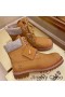 Jimmy Choo Timberland Buataisí Mná Nubuck Leathar Le Embellishment Criostail Donn