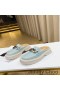 Jimmy Choo Ultra-éadrom Cúradh Ardán Miúileanna Mná Calf Leathair Le Slabhra Gorm