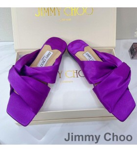 Jimmy Choo Narisa Sleamhnáin Mná Satin Corcra