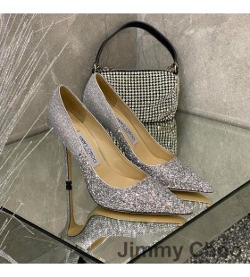 Jimmy Choo Romy CaidÃ©il MnÃ¡ Glitter Fabraic Silver/Grey