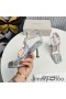 Jimmy Choo Amiral 85 Sandali Donna In Pelle Nappa Con Perline Di Rafia Argento