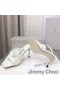 Jimmy Choo Anice 85 Diapositive Tacco Donna In Pelle Vernice Bianco