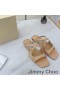 Jimmy Choo Anice Diapositive Donne Di Brevetto In Pelle Albicocca