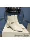 Jimmy Choo Stivaletti Donna In Pelle Di Vitello Con Choo Emblema Beige