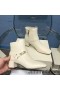 Jimmy Choo Stivaletti Donna In Pelle Di Vitello Con Choo Emblema Beige