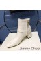 Jimmy Choo Stivaletti Donna In Pelle Di Vitello Con Choo Emblema Beige