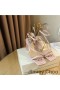 Jimmy Choo Art 85 Sandali Donna In Pelle Di Serpente Con Tacco Plexi Rosa